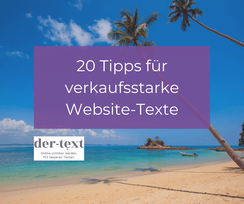 Checkliste: 20 Tipps für verkaufsstarke Website-Texte